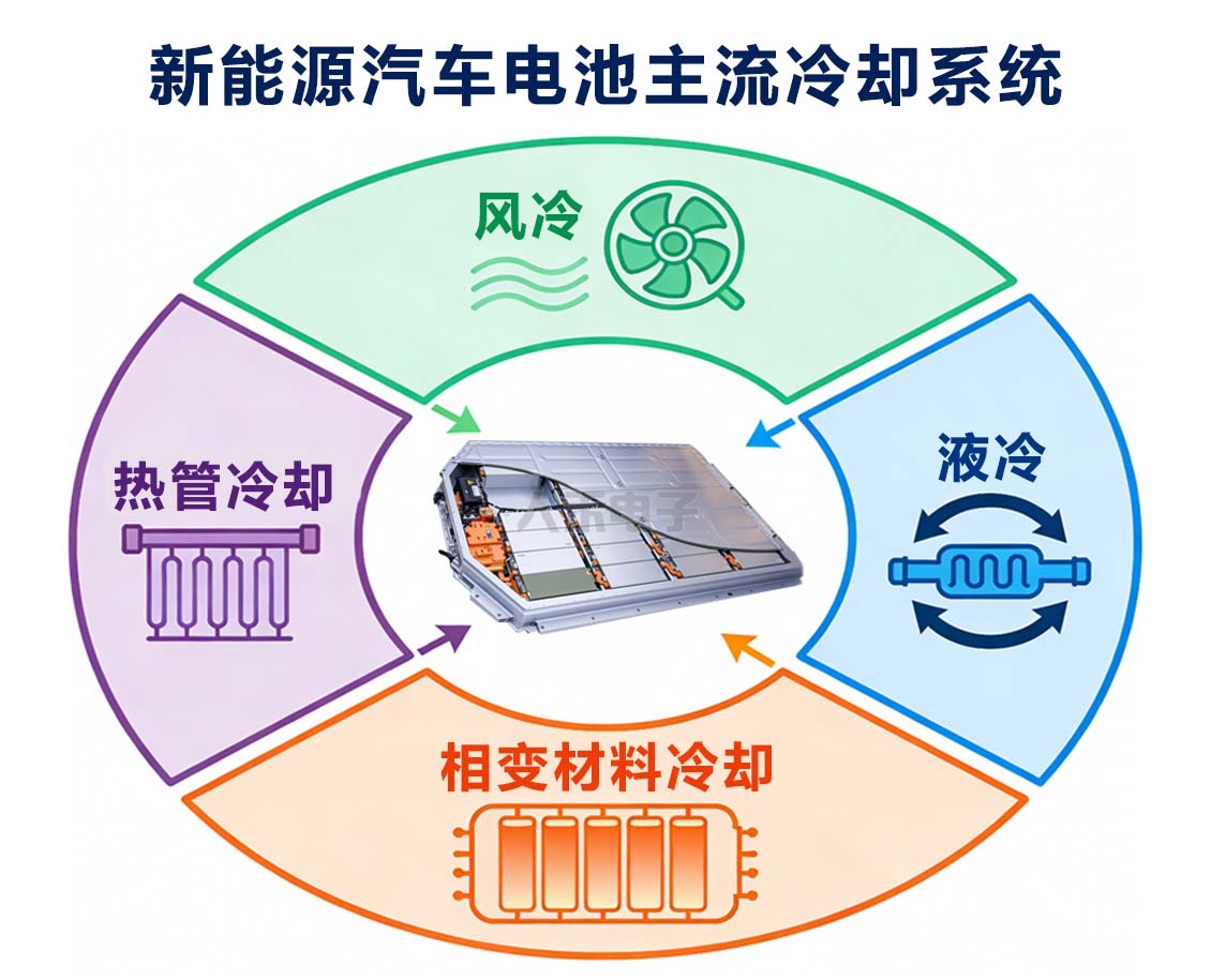 新能源汽車電池主流冷卻系統